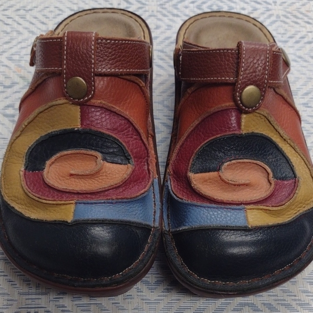 Spring Step Multicolor Leather Mules Size 39 (8.5) - Picture 7 of 9
